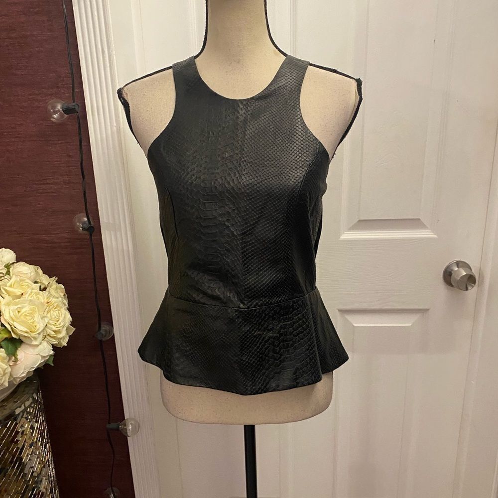 Mason 100% lamb skin top, size 8